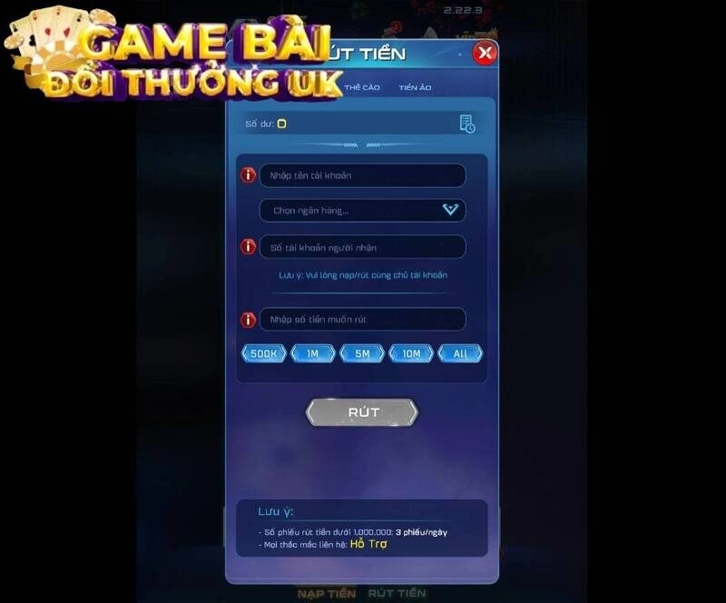 Rút tiền từ Vip79