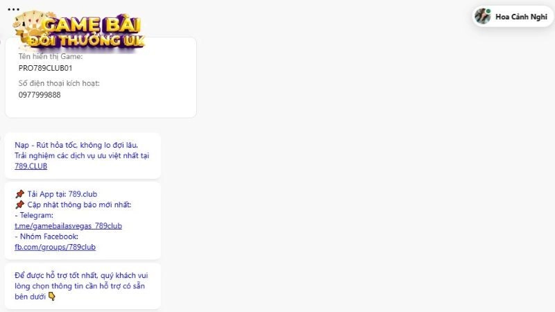 Đăng nhập 789Club