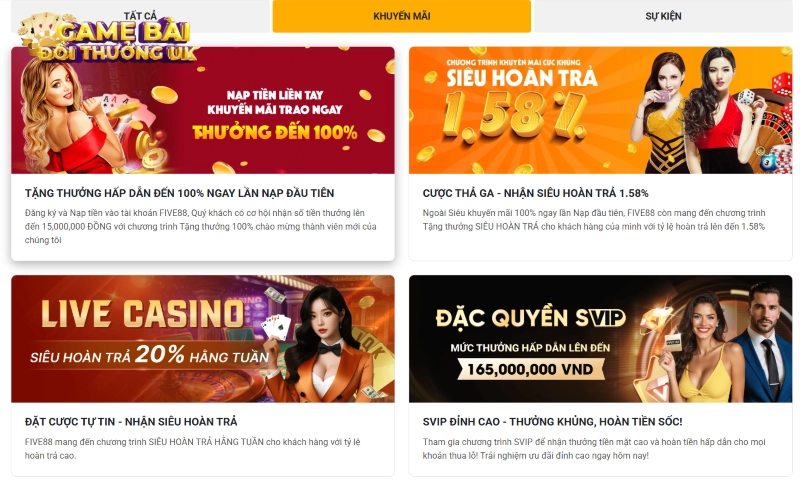 khuyến mãi Five88 